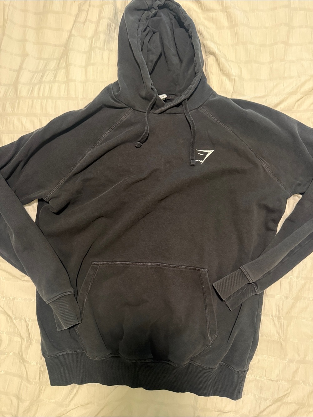 Gymshark Black Hooded Pullover with Small Logo